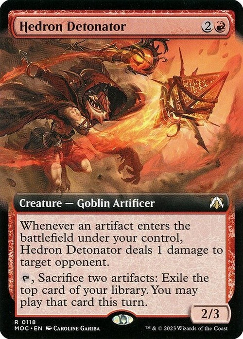 BORDERLESS Hedron Detonator ~ Commander: March of the Machine [ NM ] [ MTG ]