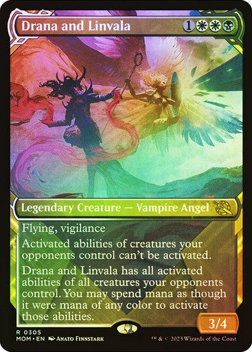 FOIL SHOWCASE Drana and Linvala ~ March of the Machine [ NM ] [ Magic MTG ]