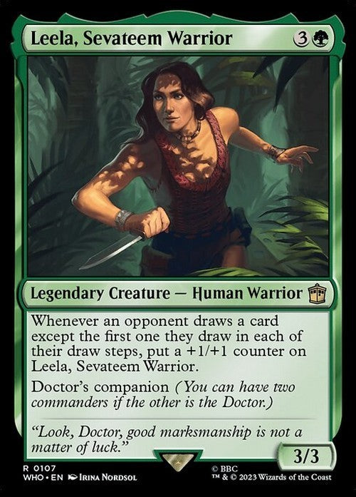 Leela, Sevateem Warrior ~ Commander: Doctor Who [ NearMint ] [ Magic MTG ]