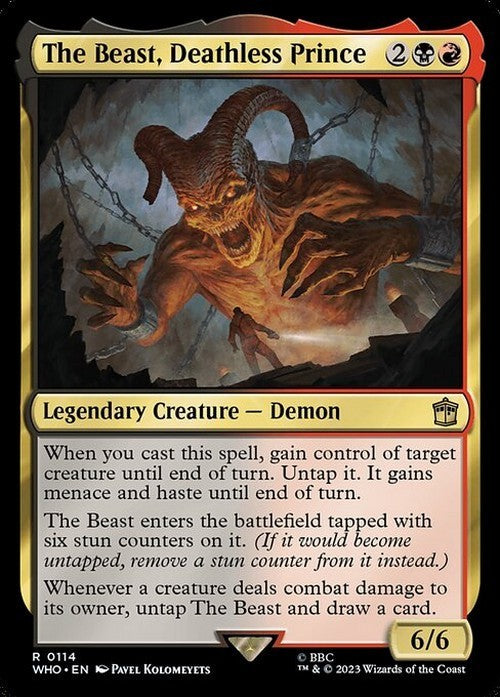 The Beast, Deathless Prince ~ Commander: Doctor Who [ NearMint ] [ Magic MTG ] - London Magic Traders Ltd