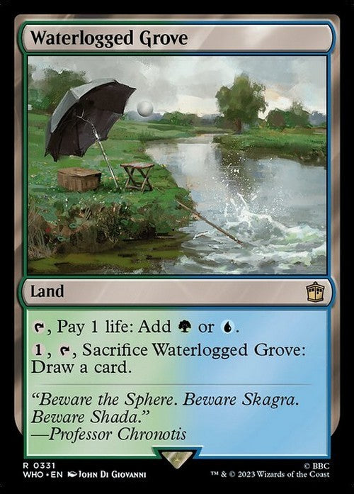 Waterlogged Grove ~ Commander: Doctor Who [ NearMint ] [ Magic MTG ]