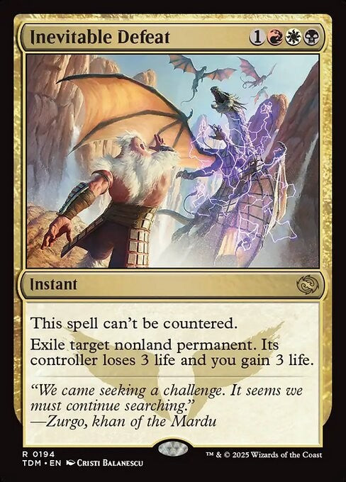 Inevitable Defeat ~ Tarkir: Dragonstorm [ NM ] [ Magic MTG ]