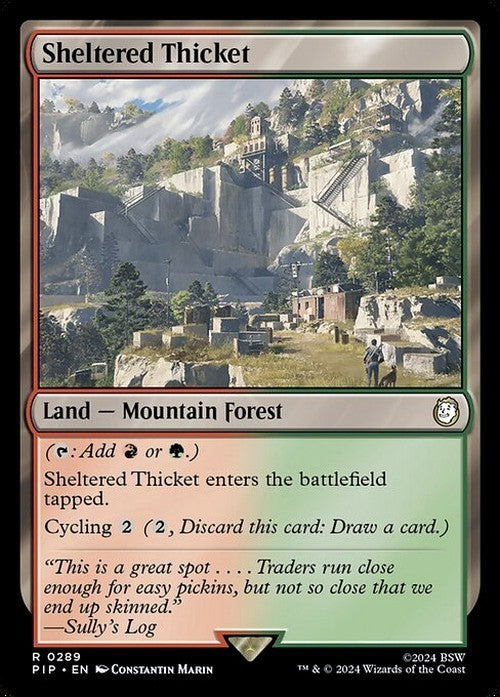 Sheltered Thicket ~ Commander: Fallout [ NearMint ] [ Magic MTG ]
