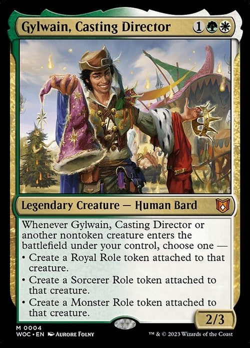 Gylwain, Casting Director ~ Commander: Wilds of Eldraine [ NM ] [ Magic MTG ]