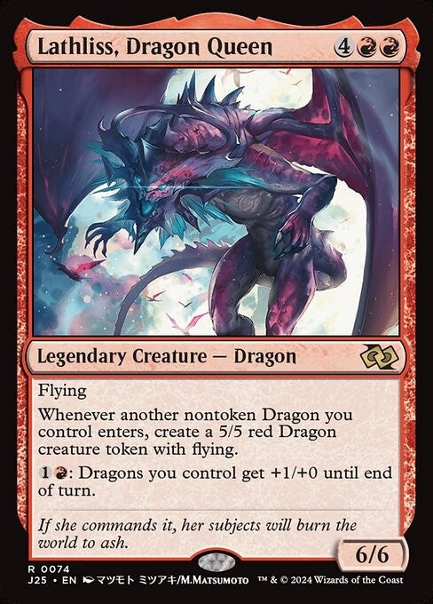 Lathliss, Dragon Queen (ANIME) ~ Jumpstart 2025 [ Excellent ] [ Magic MTG ]