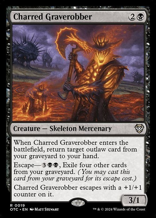 Charred Graverobber ~ Commander: Outlaws of Thunder Junction [ NM ] [ MTG ]