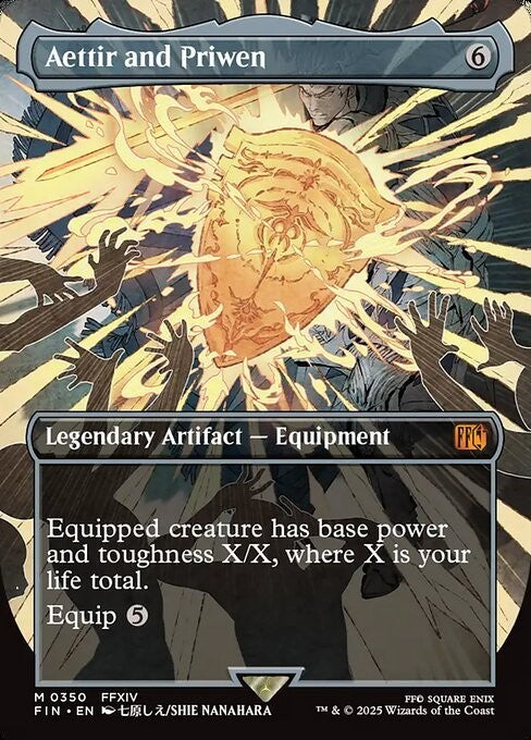 BORDERLESS Aettir and Priwen ~ Final Fantasy [ NM ] [ Magic MTG ]