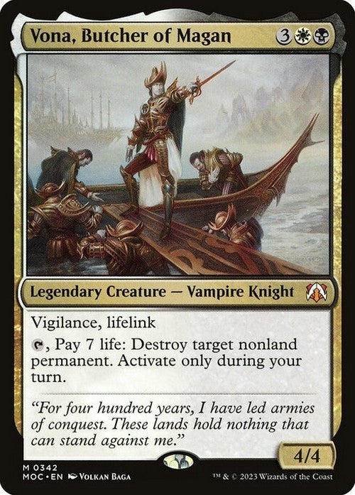 Vona, Butcher of Magan ~ Commander: March of the Machine [ NM ] [ Magic MTG ]