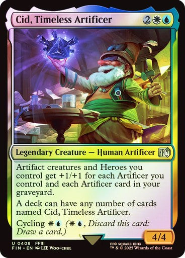 FOIL Cid, Timeless Artificer #408 ~ Final Fantasy [ NM ] [ Magic MTG ]