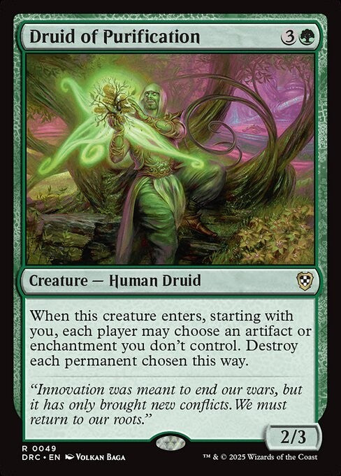 Druid of Purification ~ Commander: Aetherdrift [ NM ] [ Magic MTG ]