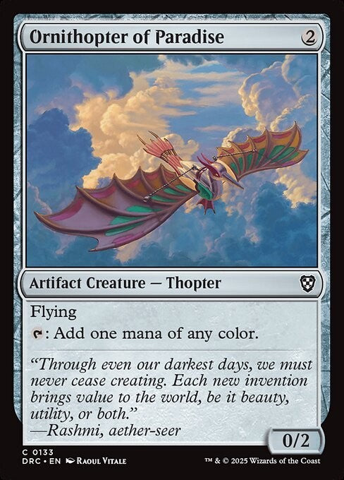 Ornithopter of Paradise ~ Commander: Aetherdrift [ NM ] [ Magic MTG ]