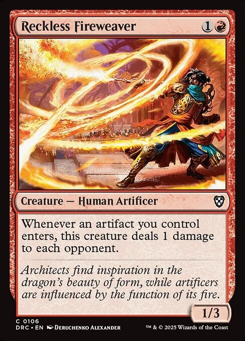 Reckless Fireweaver ~ Commander: Aetherdrift [ NM ] [ Magic MTG ]
