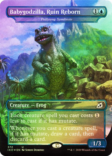 FOIL Babygodzilla (Pollywog Symbiote) ~ Ikoria [ NM ] [ Magic MTG ]