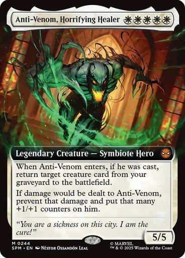 BORDERLESS Anti-Venom, Horrifying Healer ~ Spider-Man [ NM ] [ Magic MTG ]