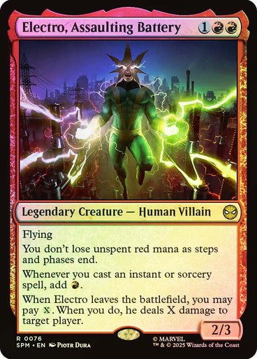 FOIL Electro, Assaulting Battery ~ Spider-Man [ NM ] [ Magic MTG ]