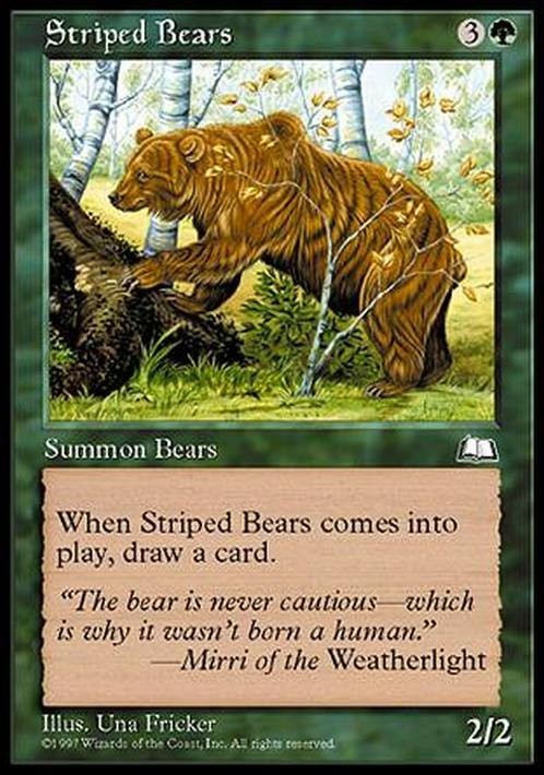 Striped Bears ~ Weatherlight [ Excellent ] [ Magic MTG ]