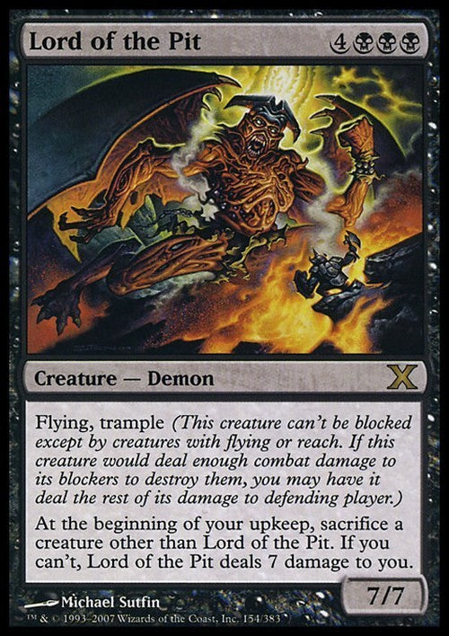 Lord of the Pit ~ Tenth Edition [ Excellent ] [ Magic MTG ]