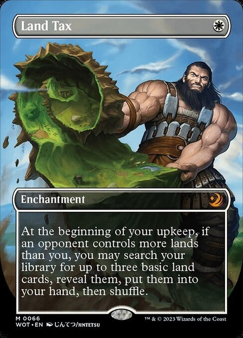 ANIME Land Tax ~ Wilds of Eldraine: Enchanting Tales [ NM ] [ Magic MTG ]