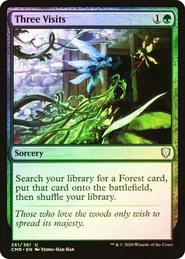 FOIL Three Visits ~ Commander Legends 1 [ NearMint ] [ Magic MTG ]