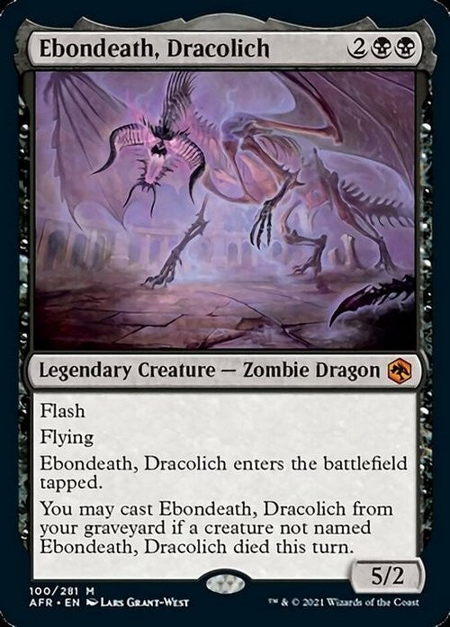Ebondeath, Dracolich ~ Adventures in the Forgotten Realms [ NM ] [ Magic MTG ]