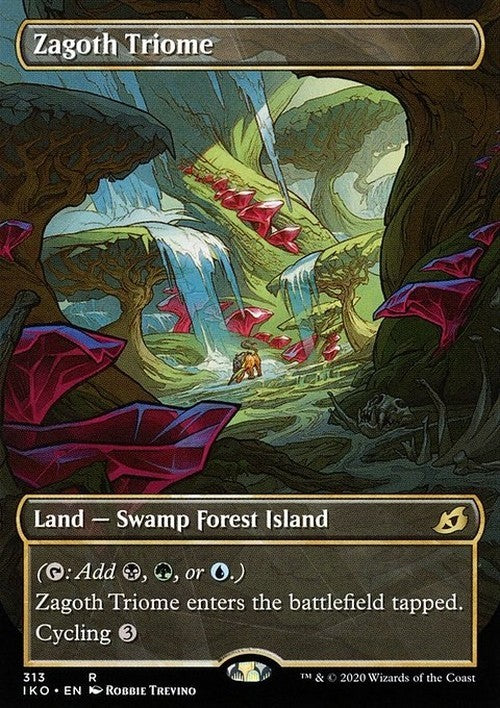 BORDERLESS Zagoth Triome ~ Ikoria: Lair of Behemoths [ NearMint ] [ Magic MTG ]