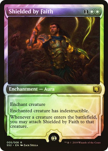 FOIL Shielded by Faith ~ Signature Spellbook: Gideon [ NM ] [ Magic MTG ]