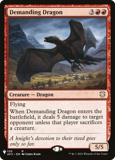 Demanding Dragon  ~ The List [ NearMint ] [ Magic MTG ]