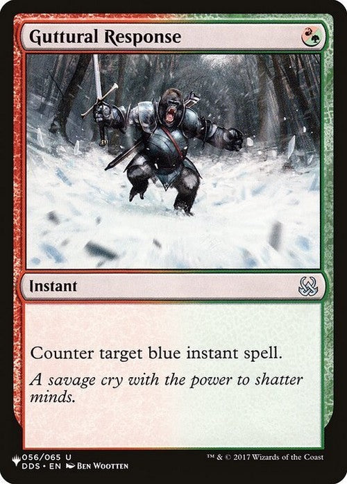 Guttural Response  ~ The List [ NearMint ] [ Magic MTG ]