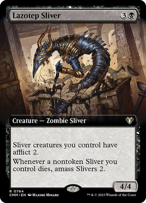BORDERLESS Lazotep Sliver ~ Commander Masters [ NearMint ] [ Magic MTG ]