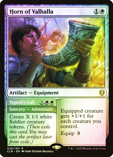 FOIL Horn of Valhalla / Ysgard's Call ~ Commander Legends 2 [ NM ] [ Magic MTG ]