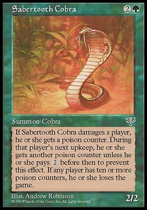 Sabertooth Cobra ~ Mirage [ Excellent ] [ Magic MTG ] - London Magic Traders Ltd