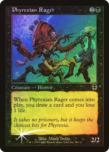 FOIL Phyrexian Rager ~ Apocalypse [ PLAYED ] [ Magic MTG ]