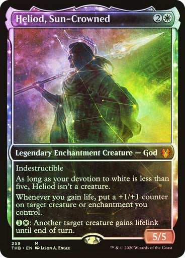FOIL SHOWCASE Heliod, Sun-Crowned ~ Theros Beyond Death [ NM ] [ Magic MTG ]