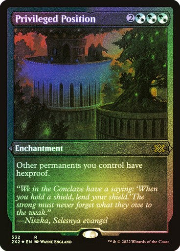FOIL ETCHED Privileged Position ~ Double Masters 2022 [ NearMint ] [ Magic MTG ]