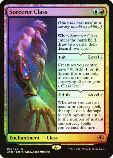 FOIL Sorcerer Class ~ Adventures in the Forgotten Realms [ NM ] [ Magic MTG ]
