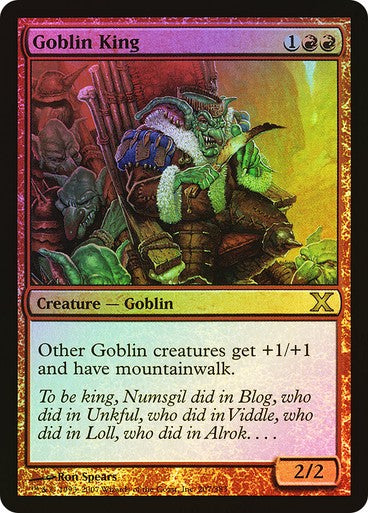 FOIL Goblin King ~ Tenth Edition [ PLAYED ] [ Magic MTG ] - London Magic Traders Ltd