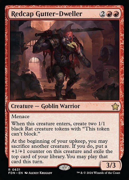 Redcap Gutter-Dweller ~ Foundations [ NearMint ] [ Magic MTG ]