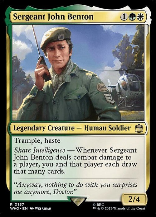 Sergeant John Benton ~ Commander: Doctor Who [ NearMint ] [ Magic MTG ]