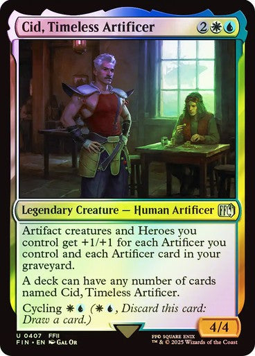 FOIL Cid, Timeless Artificer #407~ Final Fantasy [ NM ] [ Magic MTG ]