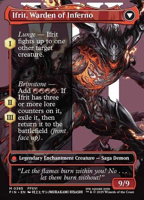 BORDERLESS Clive, Ifrit's Dominant #385 ~ Final Fantasy [ NM ] [ Magic MTG ]