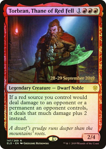 FOIL Torbran, Thane of Red Fell ~ Prerelease Throne of Eldraine [ NM ] [ MTG ]