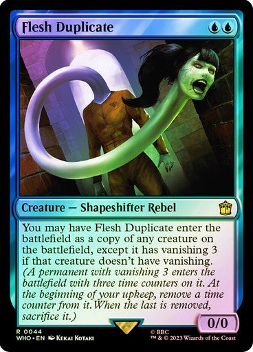 FOIL Flesh Duplicate ~ Commander: Doctor Who [ NearMint ] [ Magic MTG ]