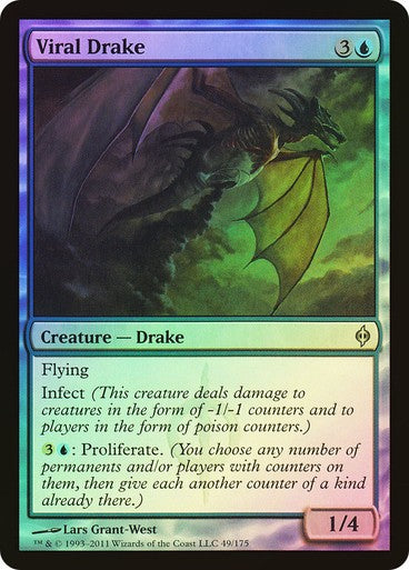 FOIL Viral Drake ~ New Phyrexia [ Excellent ] [ Magic MTG ]
