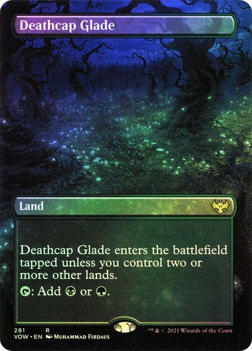 FOIL BORDERLESS Deathcap Glade ~ Crimson Vow [ NearMint ] [ Magic MTG ]