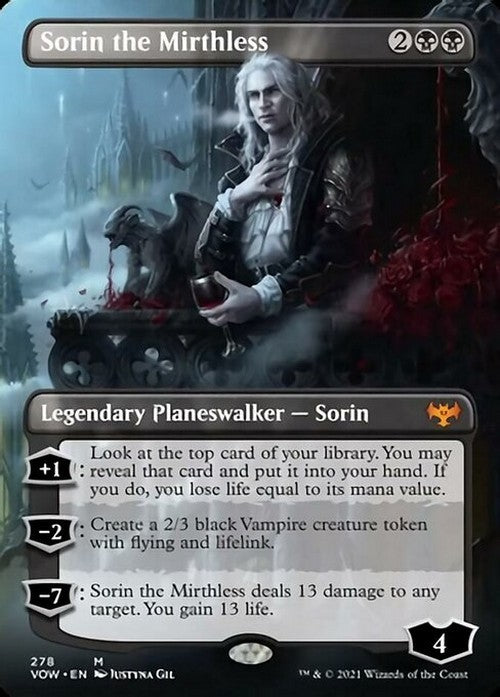 BORDERLESS Sorin the Mirthless ~ Crimson Vow [ NearMint ] [ Magic MTG ] - London Magic Traders Ltd
