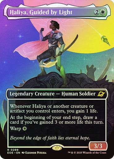 FOIL BORDERLESS Haliya, Guided by Light ~ Edge of Eternities [ NM ] [ MTG ] - London Magic Traders Ltd