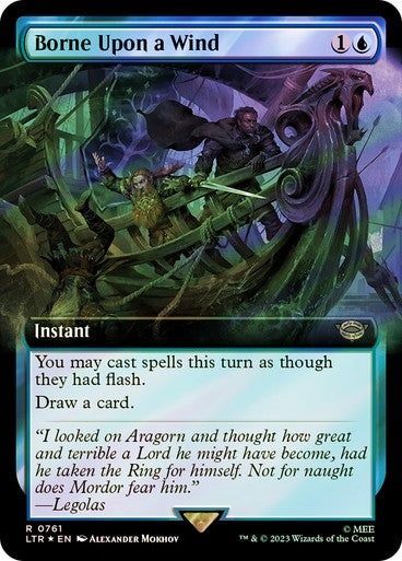 FOIL SURGE Borne Upon a Wind ~ The Lord of the Rings [ EX ] [ Magic MTG ] - London Magic Traders Ltd