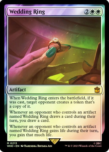 FOIL Wedding Ring ~ Commander: Doctor Who [ NearMint ] [ Magic MTG ] - London Magic Traders Ltd