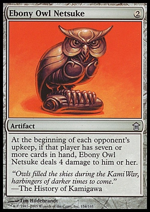 Ebony Owl Netsuke ~ Saviors of Kamigawa [ Excellent ] [ Magic MTG ] - London Magic Traders Ltd