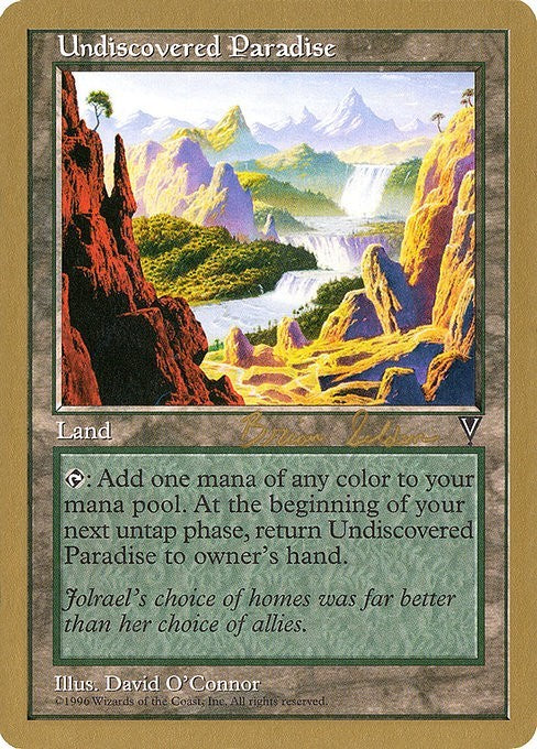 Undiscovered Paradise (GOLD-BORDERED) ~ World Championship [ PLAYED ] [ MTG ]